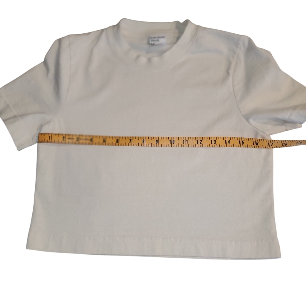 EVERYBODY.WORLD Baby Trash Tee Short Sleeve Cropped Cream Size Medium - Picture 5 of 6